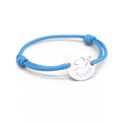 Bracelet personnalisé - Mini Jeton Colombe Argent