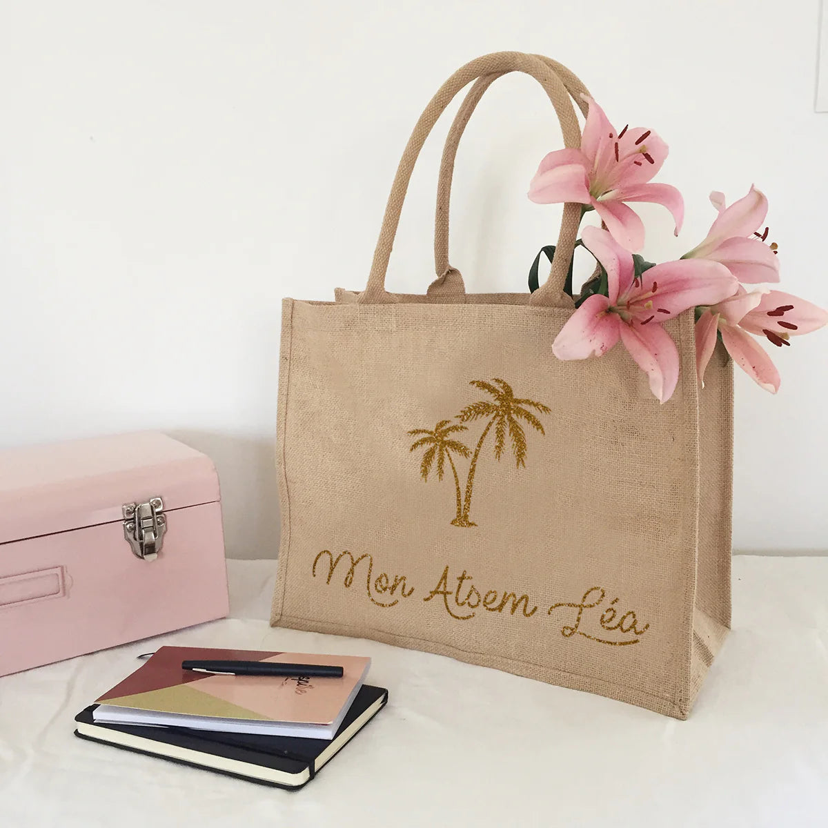 Cabas de plage personnalisé - Cadeau maîtresse