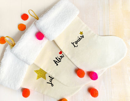 Chaussette de Noël personnalisée - Fourrure