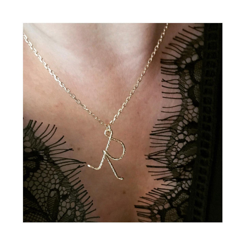 Collier personnalisé - Majuscule sur chaine sparkle