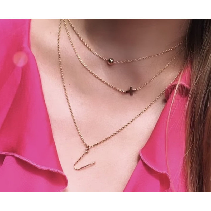 Collier personnalisé - Majuscule sur chaine sparkle