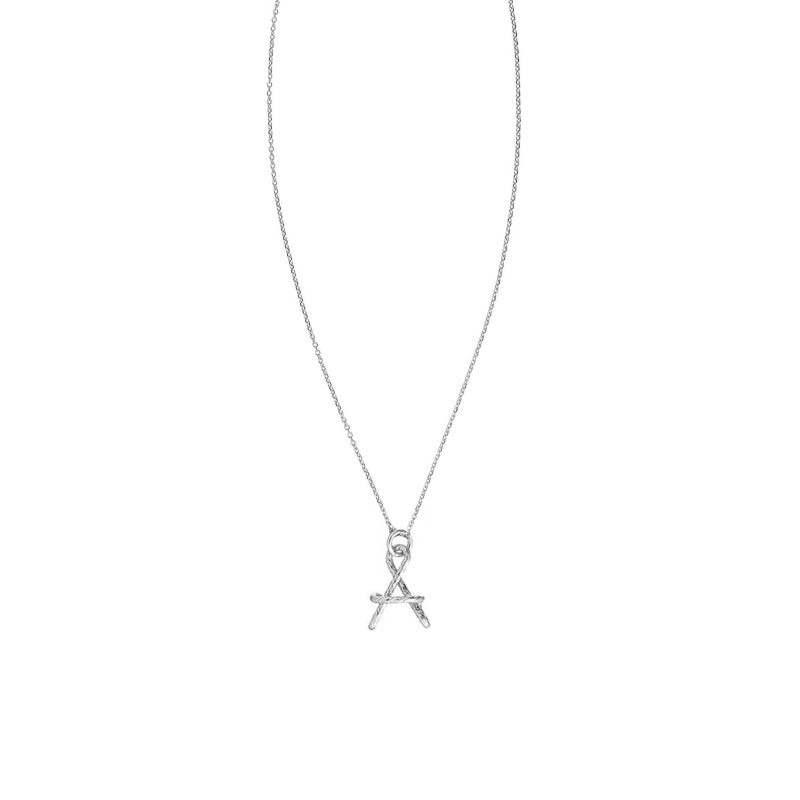Collier personnalisé - Petite Majuscule sur chaîne sparkle