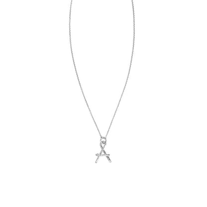 Collier personnalisé - Petite Majuscule sur chaîne sparkle
