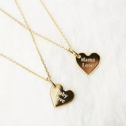 Collier personnalisé enfant - Cœur - Argent ou Plaqué Or