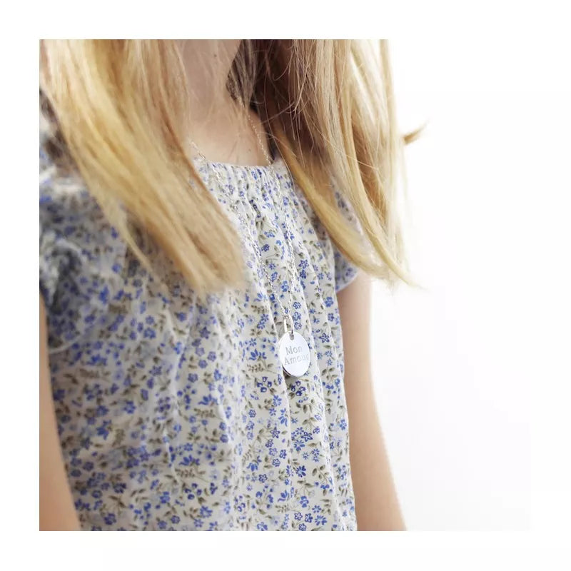 Collier personnalisé enfant - Petite médaille - Argent ou Plaqué Or