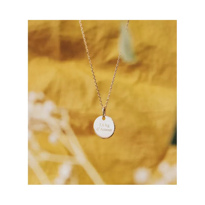 Collier personnalisé enfant - Petite médaille - Argent ou Plaqué Or