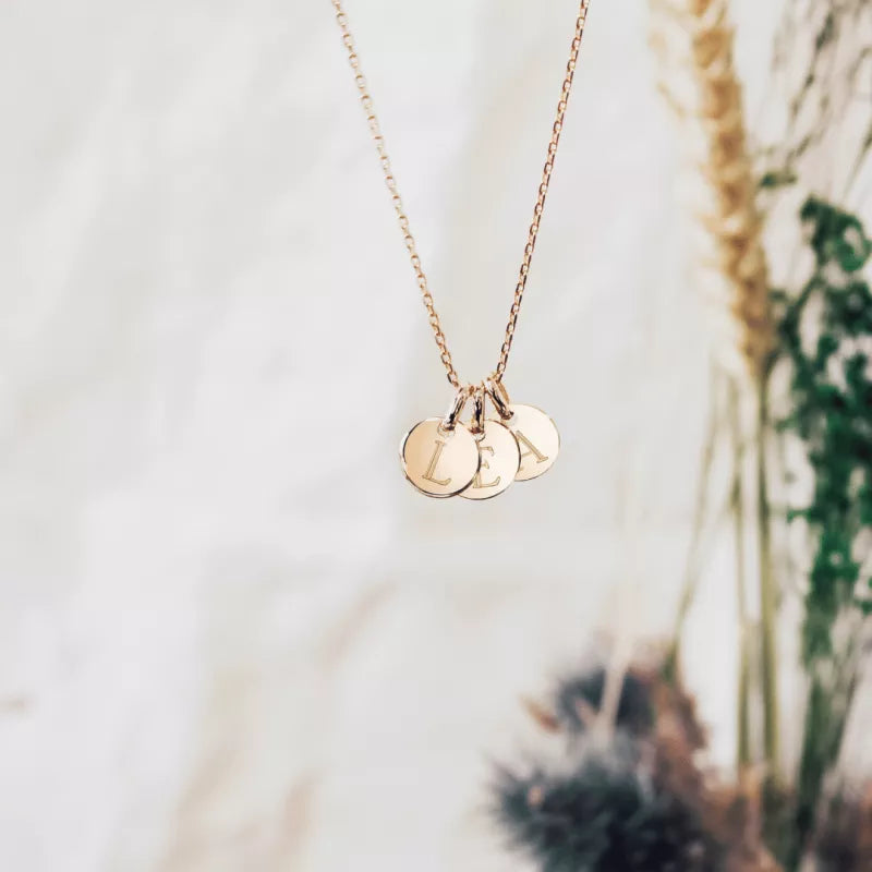 Collier personnalisé - Mini charm - Argent - Plaqué Or
