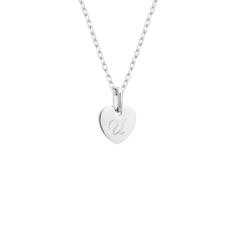 Collier personnalisé - Mini charm cœur - Argent - Plaqué or