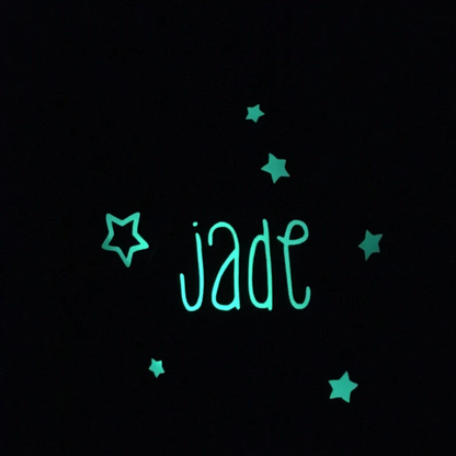 Etoile de Noël personnalisée - Personnalisation phosphorescente, argentée ou dorée à paillettes