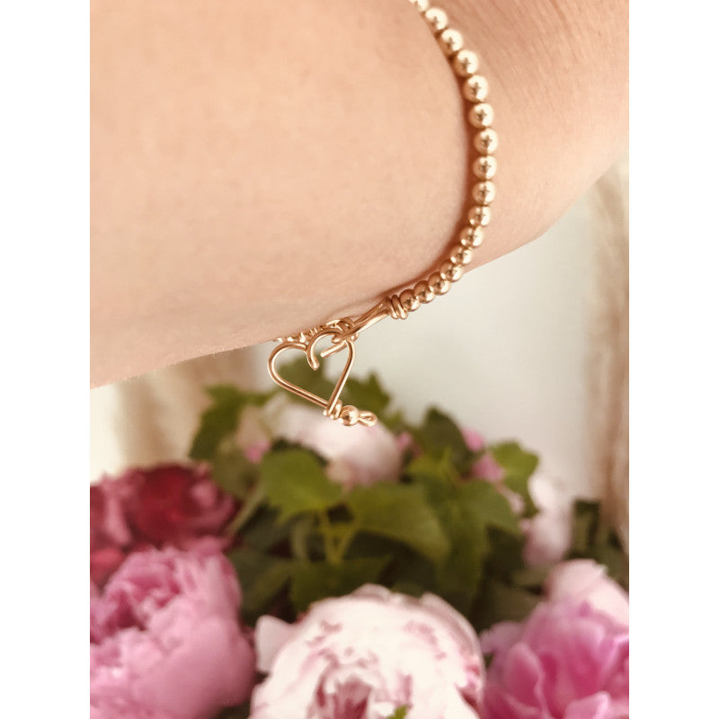 Bracelet personnalisé - Mot sur jonc perlé