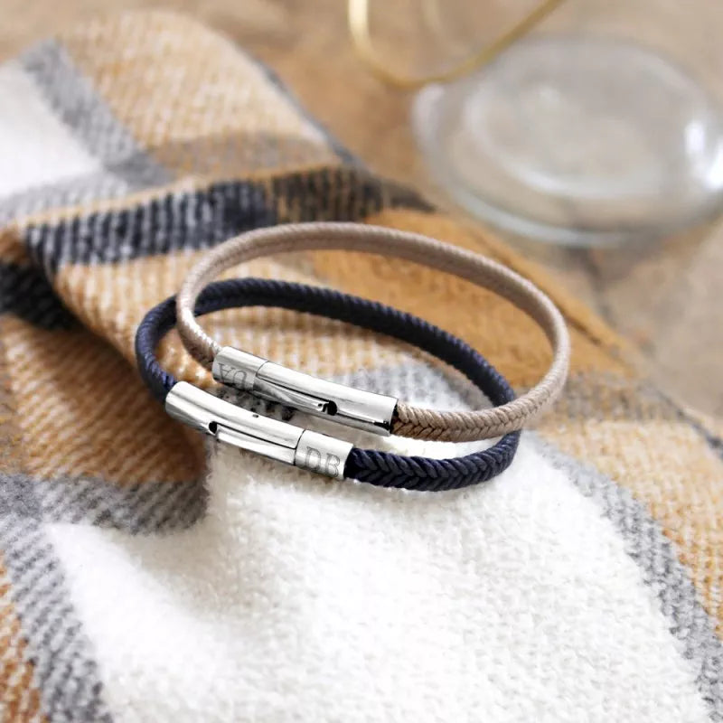 Bracelet homme personnalisé - Le Tressé