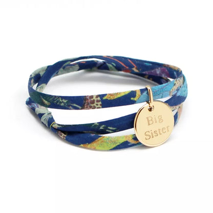 Bracelet personnalisé - Liberty médaille - Argent ou Plaqué or