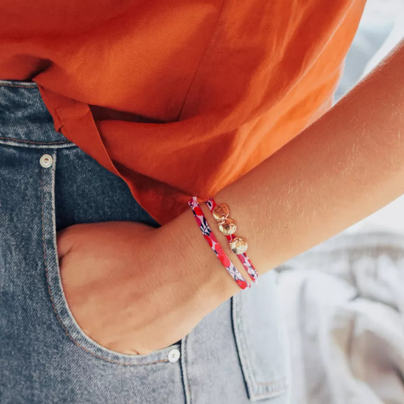 Bracelet personnalisé - Liberty mini charms - Plaqué Or