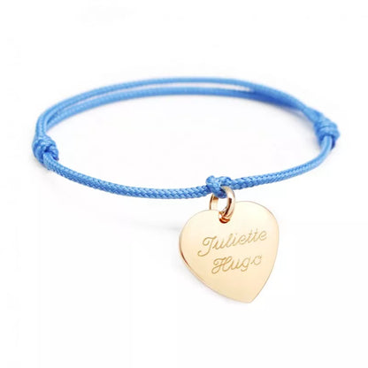 Bracelet personnalisé - Petits Cœurs Plaqué Or