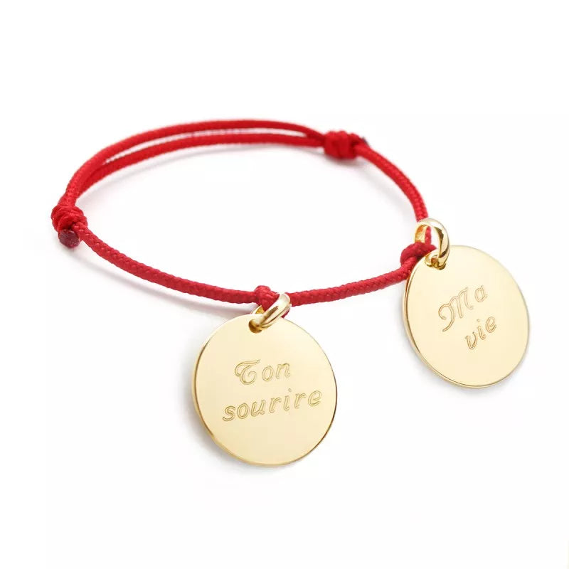 Bracelet personnalisé - Médailles Plaqué Or