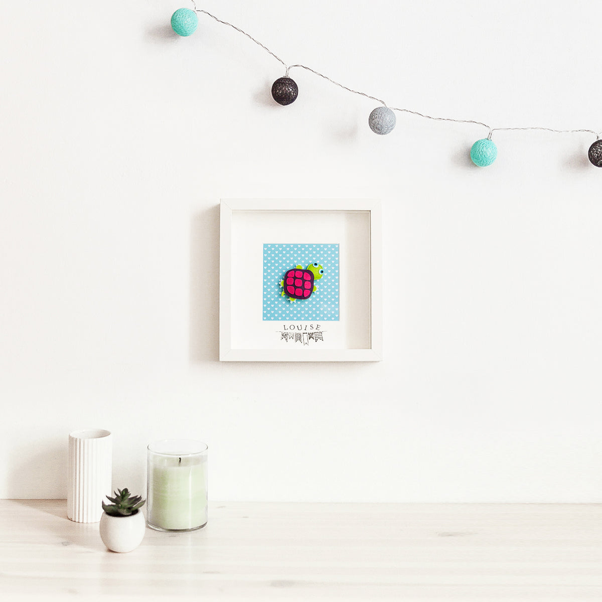 Tableau déco enfant et bébé personnalisé - Tortue