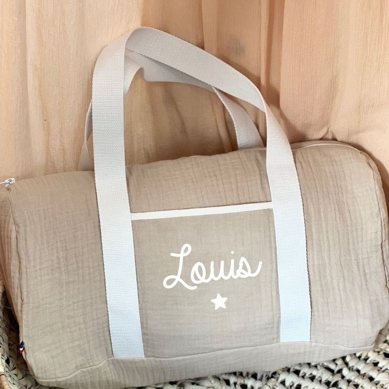 Sac de week-end personnalisé - Double gaze de coton