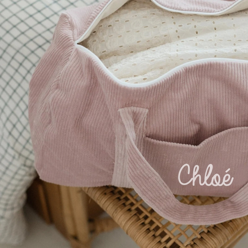 Sac de week-end personnalisé - Velours côtelé - Cadeau maîtresse