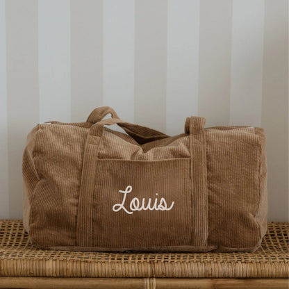 Sac de week-end personnalisé - Velours côtelé - Cadeau maîtresse