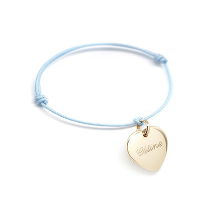 Bracelet personnalisé - Petits Cœurs Plaqué Or