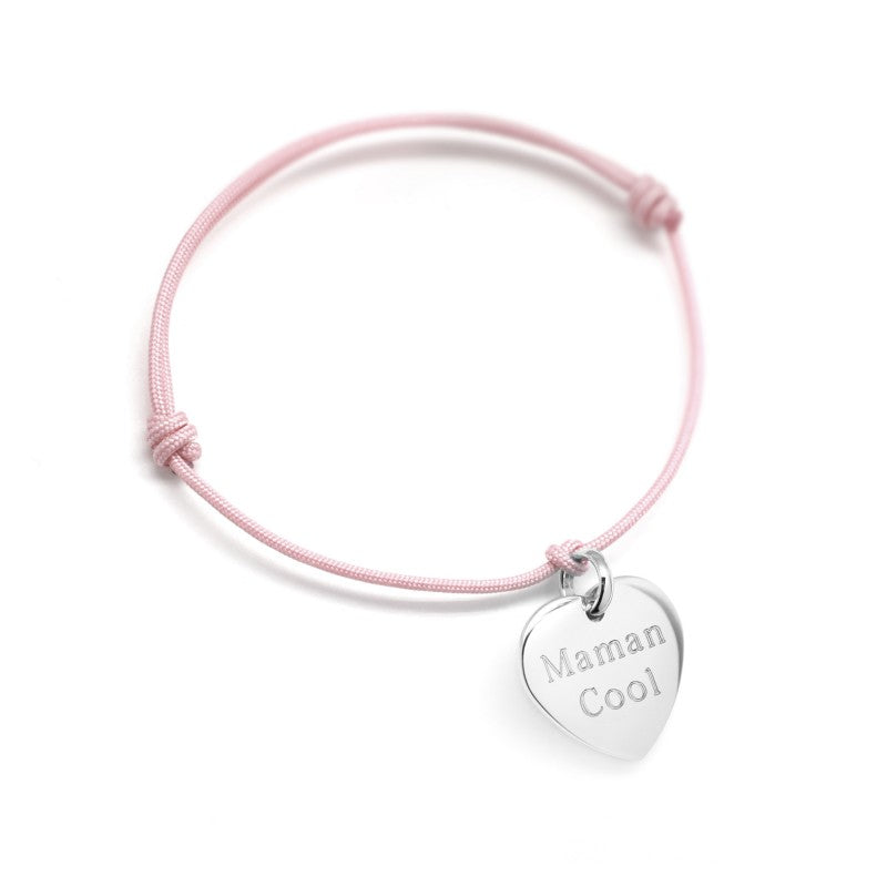 Bracelet personnalisé - Petits Cœurs Argent