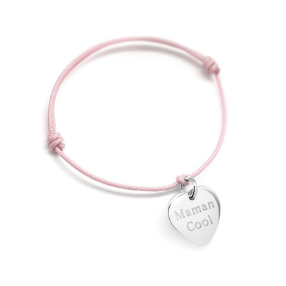 Bracelet personnalisé - Petits Cœurs Argent
