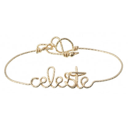 Bracelet personnalisé - Mot sur jonc sparkle