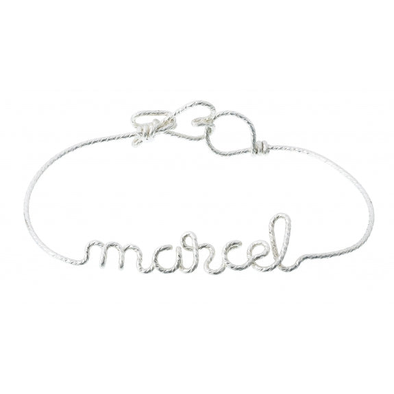 Bracelet personnalisé - Mot sur jonc sparkle