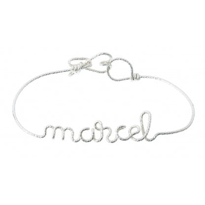 Bracelet personnalisé - Mot sur jonc sparkle