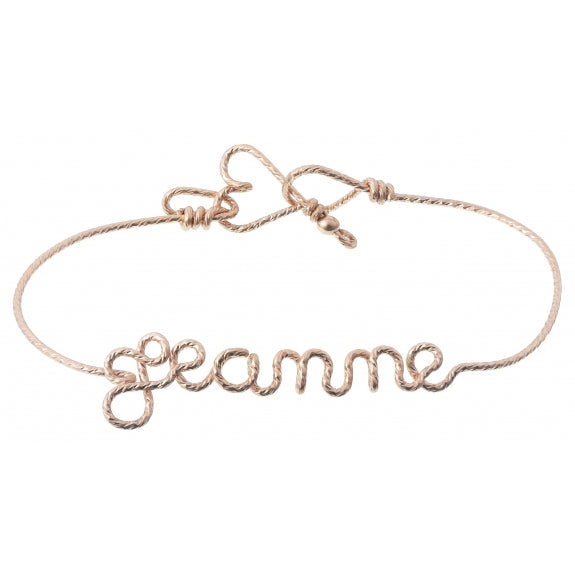 Bracelet personnalisé - Mot sur jonc sparkle