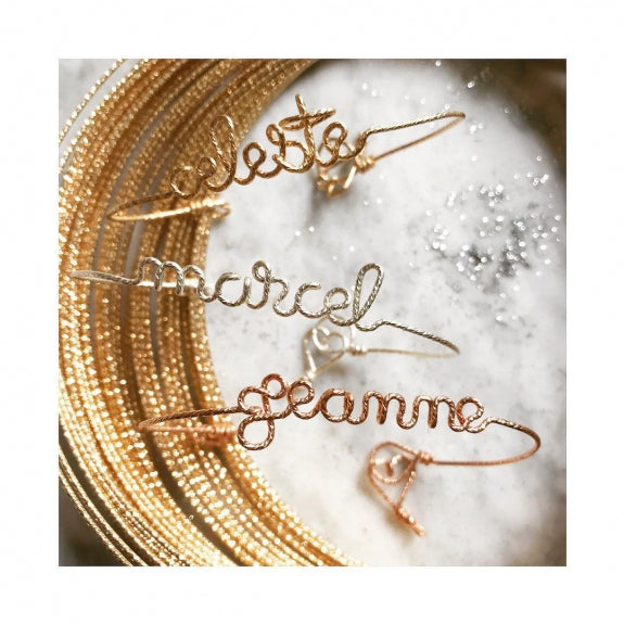 Bracelet personnalisé - Mot sur jonc sparkle