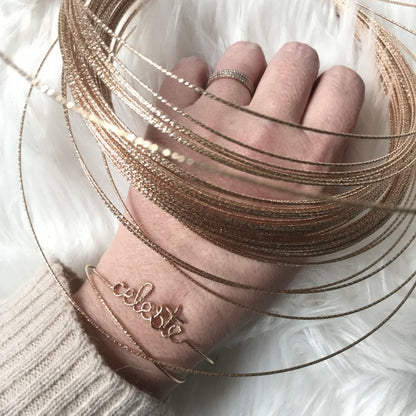 Bracelet personnalisé - Mot sur jonc sparkle