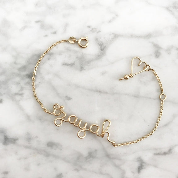 Bracelet personnalisé - Mot sur chaîne