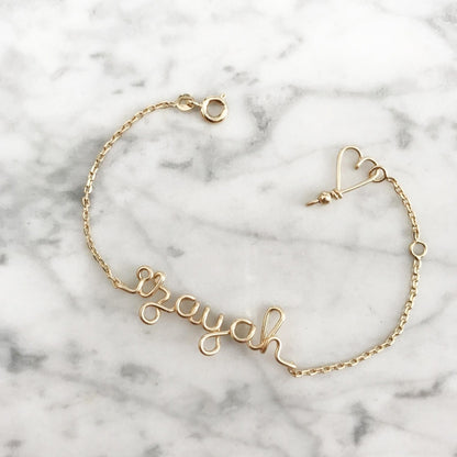 Bracelet personnalisé - Mot sur chaîne