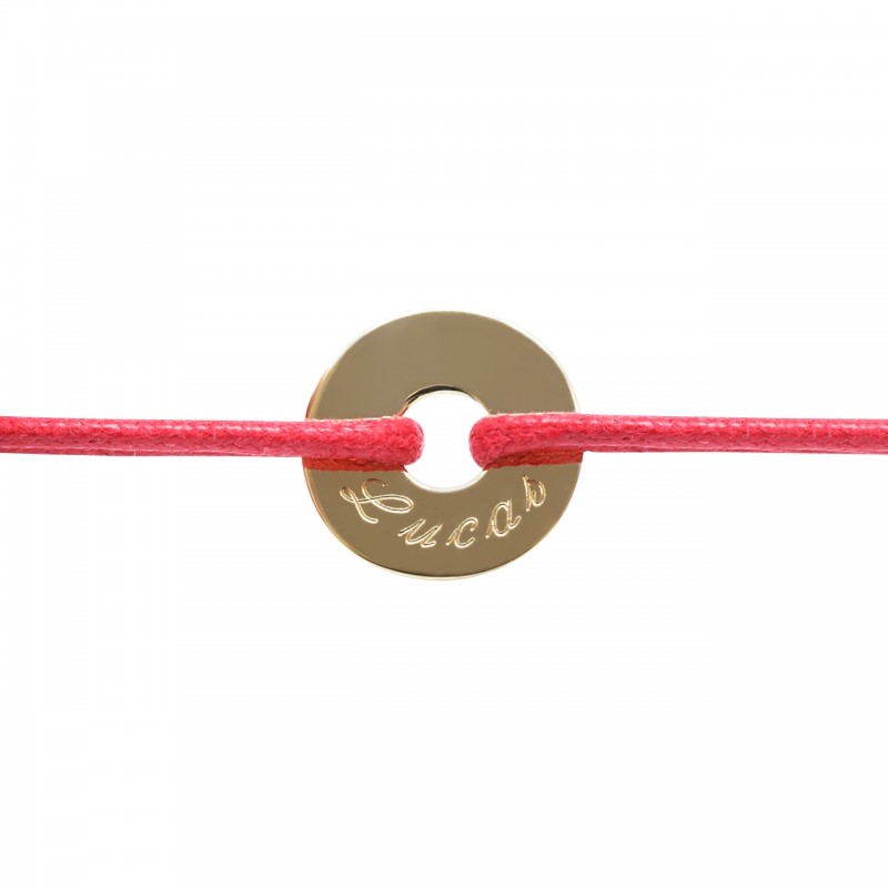 Bracelet personnalisé - Mini Jeton Plaqué or