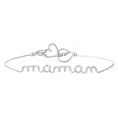 Bracelet personnalisé- Mot Maman sur jonc