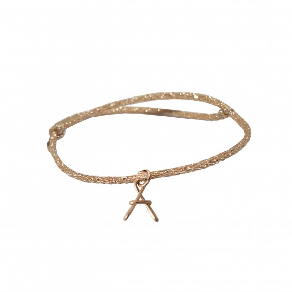 Bracelet personnalisé - Majuscule sur fil pailleté