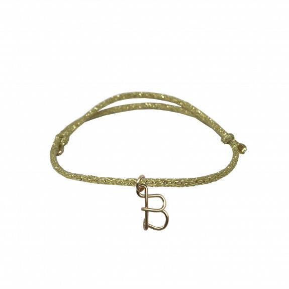 Bracelet personnalisé - Majuscule sur fil pailleté