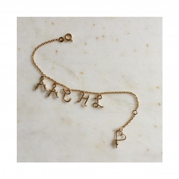 Bracelet personnalisé - Majuscule sur chaine