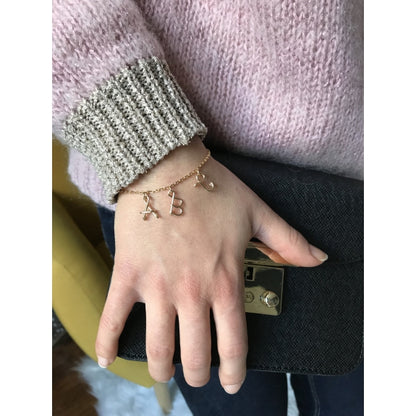 Bracelet personnalisé - Majuscule sur chaine