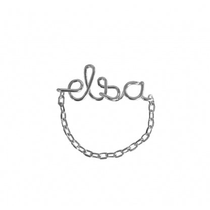 Bague personnalisée - Mot chaîne 4 caractères