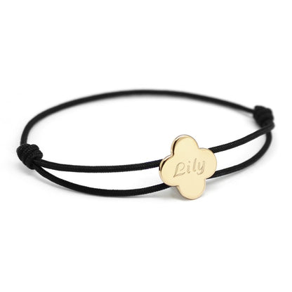 Bracelet personnalisé - Cordon Trèfle