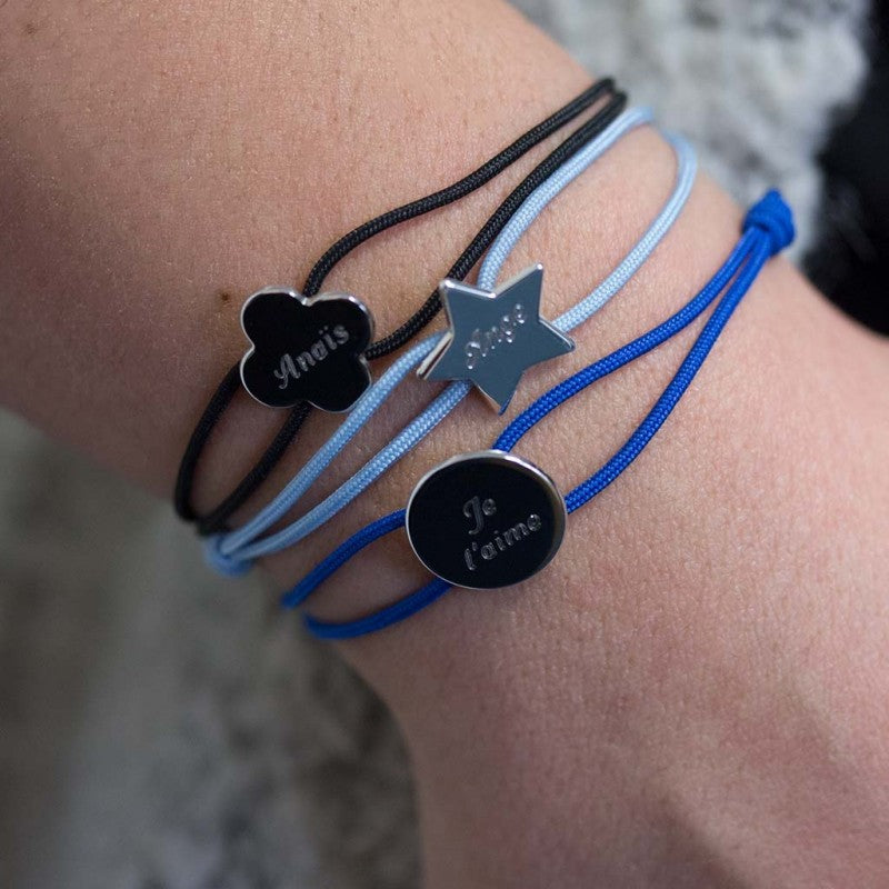 Bracelet personnalisé - Cordon Trèfle