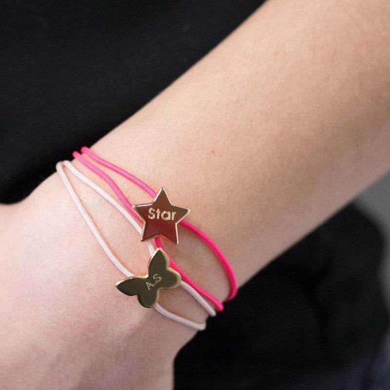 Bracelet personnalisé - Cordon Papillon