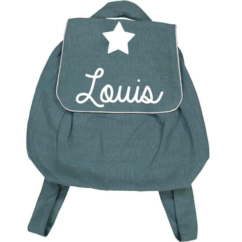 Sac à dos bébé personnalisé en lin