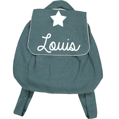 Sac à dos bébé personnalisé en lin