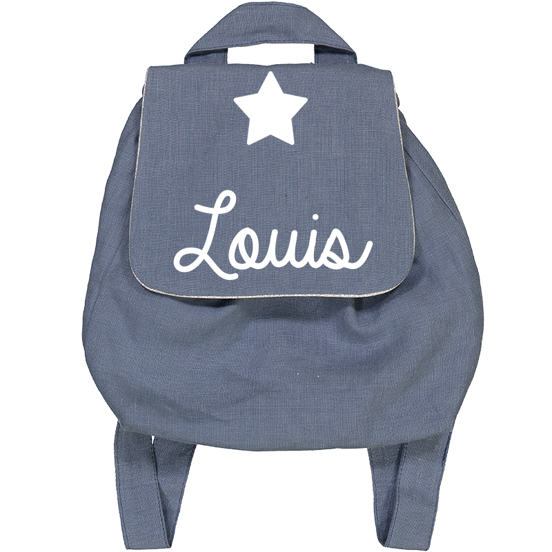 Sac à dos bébé personnalisé en lin