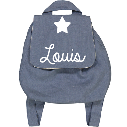 Sac à dos bébé personnalisé en lin