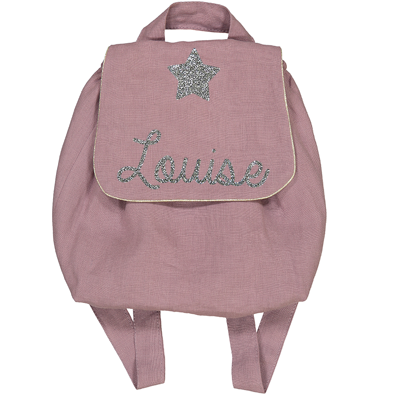 Sac à dos bébé personnalisé en lin
