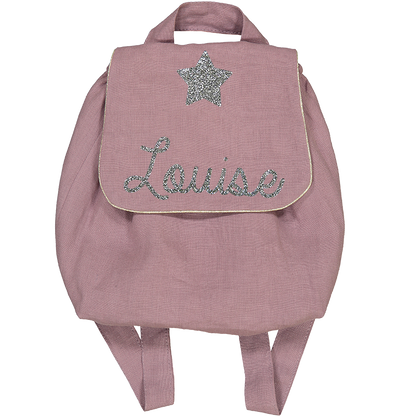 Sac à dos bébé personnalisé en lin